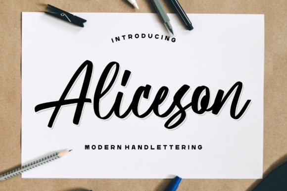 Aliceson: A Sweet Script Font for Business