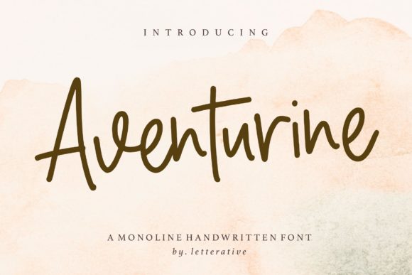 Aventurine: A Trendy Handwritten Font
