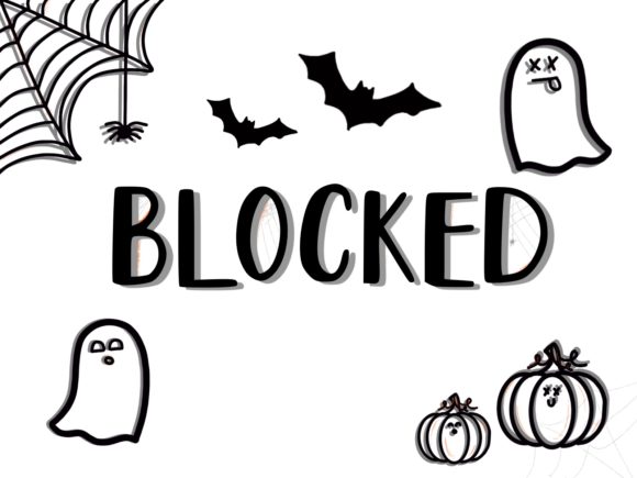 Blocked - Halloween Theme Font