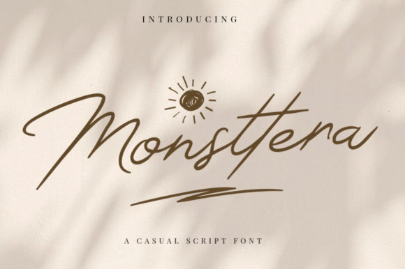 Monsttera: A Calm Handwritten Font