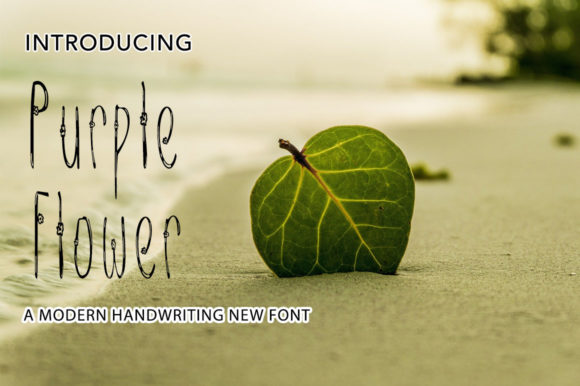 Purple Flower Font for Web Design
