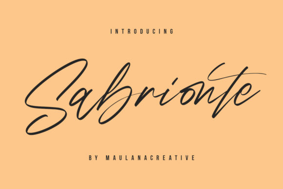 Sabrionte: Elegant Handwritten Font