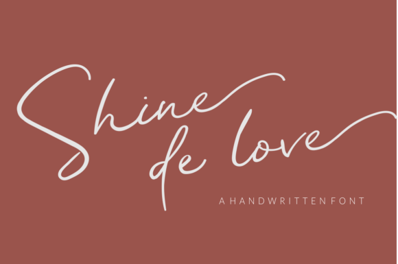 Shine De Love Font for Web Design