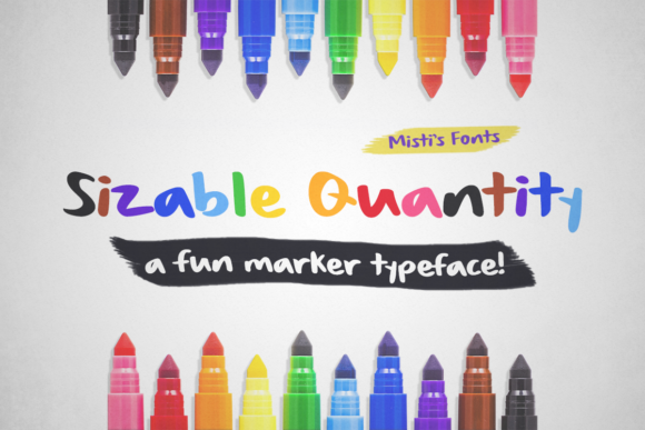 Sizable Quantity Font for Business