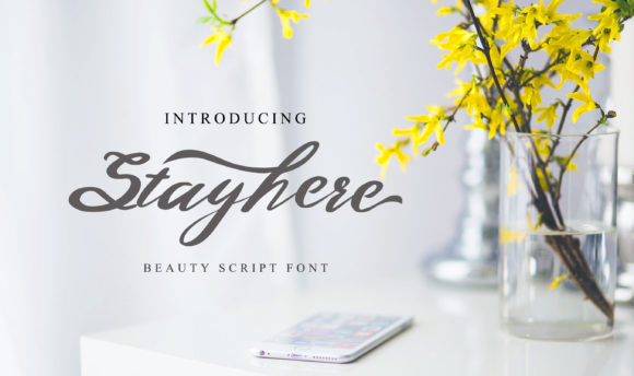 Stayhere: A Script Font for Elegant Design